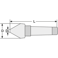Deburring countersink HSS DIN334D 60° 40mm MK3